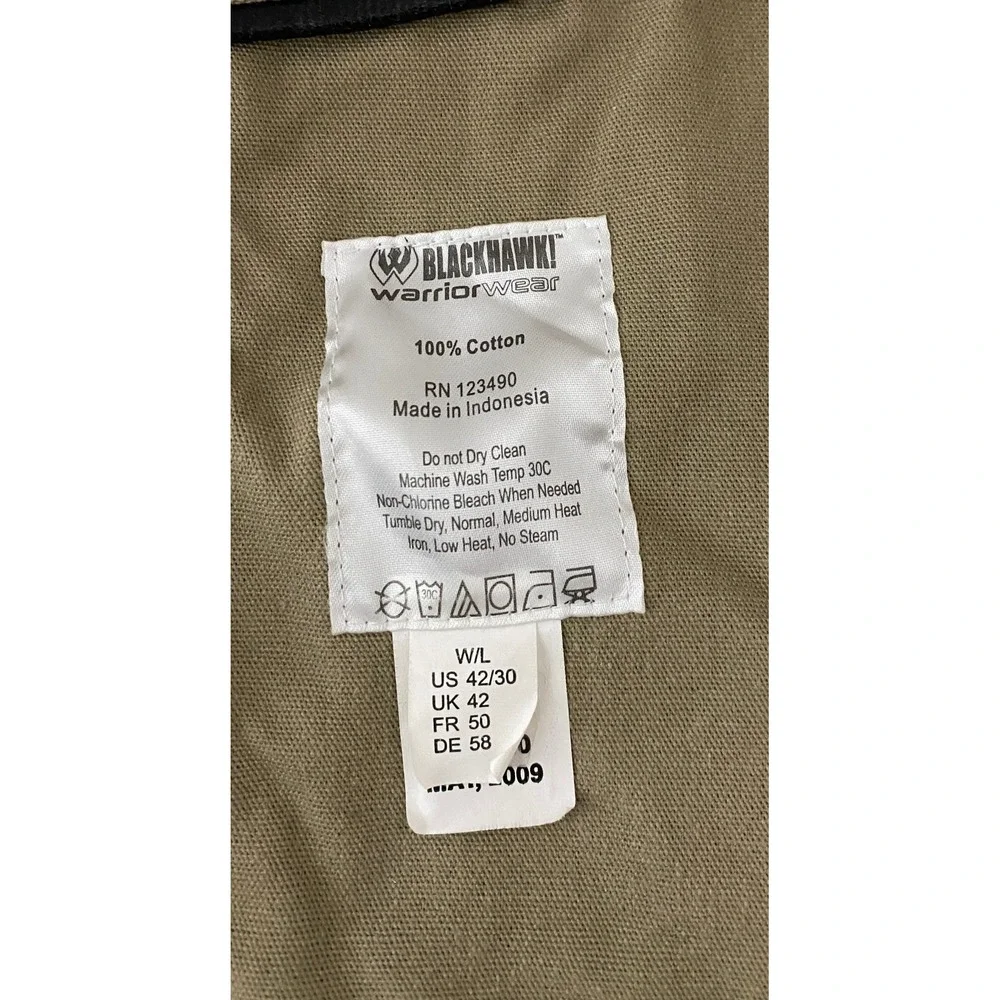 Blackhawk Warrior Wear Tactical Cargo Pants Men's‎ Size 42×30 Beige Utility